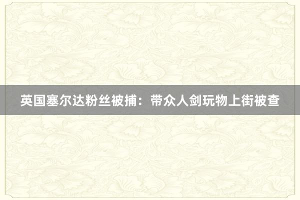 英国塞尔达粉丝被捕：带众人剑玩物上街被查