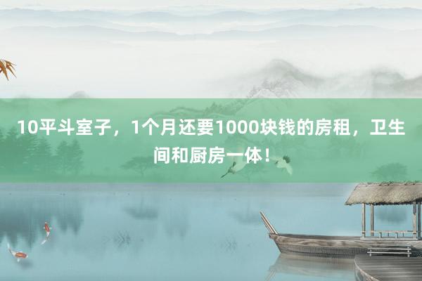 10平斗室子，1个月还要1000块钱的房租，卫生间和厨房一体！